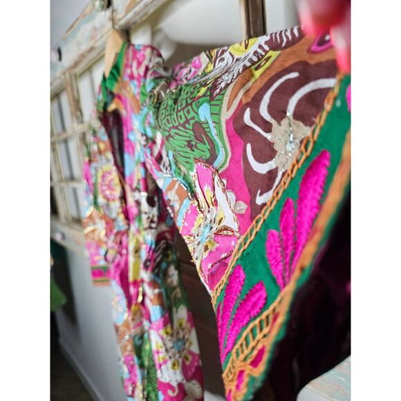 Sandy Starkman Embellished Boho Tunic Top Embroidered Ladies Size Small - Picture 5 of 8